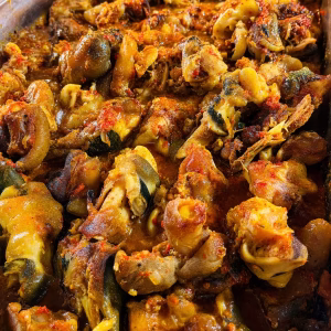 Cow Leg Meat on a tray