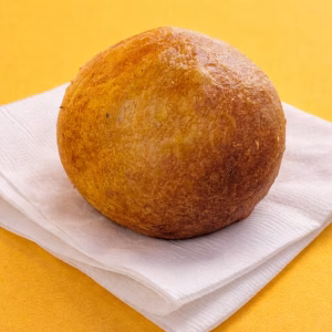 Golden egg roll on a white tissue paper