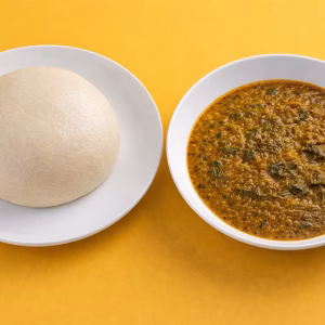Semo with Ogbono Soup