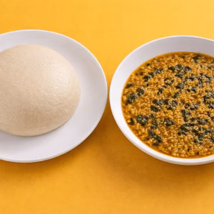 Semo and Egusi soup