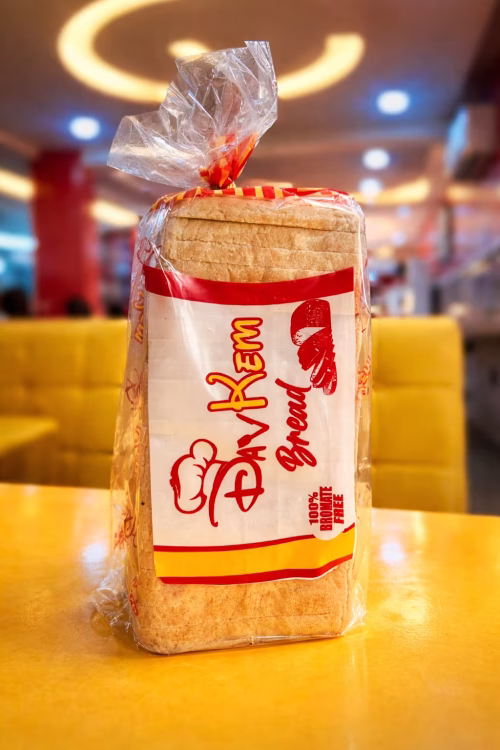 Sliced bread on a table